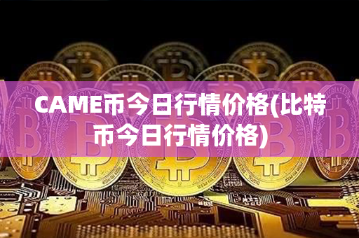 CAME币今日行情价格(比特币今日行情价格)