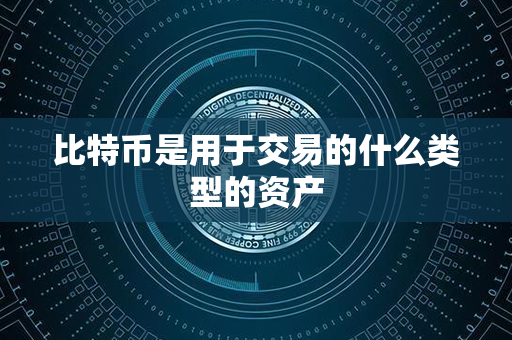 比特币是用于交易的什么类型的资产第1张-币动态